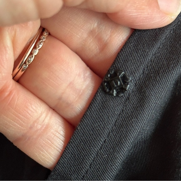 NWT Paola Alberdi and the drop black mini dress puff sleeve faux wrap size M - Picture 11 of 11